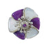 Genuine Sterling Silver Magenta Turquoise Mother Of Pearl Flower Ring Size 7-1/4 RX61470